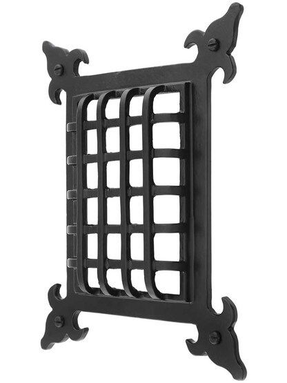 French Country Cast Iron Door Grille - 7 1/8 x 5 7/8-Inch.